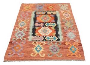 Tappeto Kilim Geometrico Terracotta Arancione 100x144 Cm