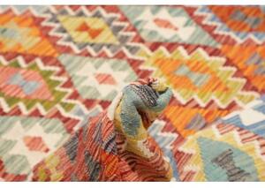 Tappeto Kilim Geometrico Terracotta Arancione 210x304 Cm