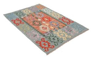 Tappeto Kilim Geometrico Azzurro Multicolore 104x148 Cm