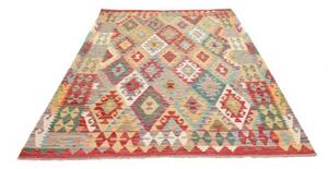 Tappeto Kilim Geometrico Multicolore 174x223 Cm
