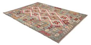 Tappeto Kilim Geometrico Grigio Multicolore 172x241 Cm
