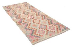 Tappeto Kilim Geometrico Terracotta Azzurro 97x207 Cm