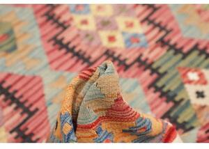 Tappeto Kilim Geometrico Rosso Azzurro 147x197 Cm
