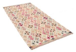 Tappeto Kilim Geometrico Avorio Multicolore 100x203 Cm