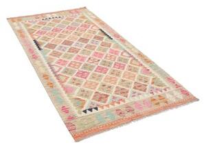 Tappeto Kilim Geometrico Beige Multicolore 105x196 Cm