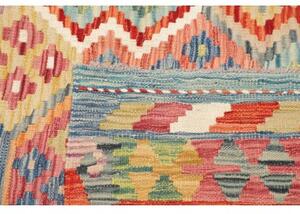 Tappeto Kilim Stilizzato Multicolore Beige 152x192 Cm