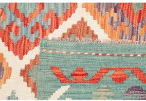 Tappeto Kilim Geometrico Verde Petrolio Avorio 154x202 Cm