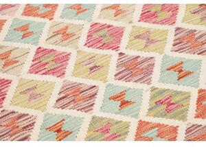 Tappeto Kilim Geometrico Beige Mattone 102x201 Cm