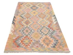 Tappeto Kilim Geometrico Becco D Oca Azzurro Polvere 104x195 Cm