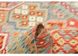 Tappeto Kilim Stilizzato Multicolore Beige 152x192 Cm