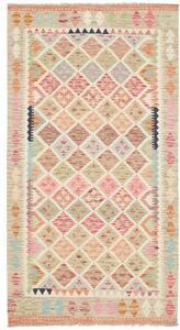 Tappeto Kilim Geometrico Beige Multicolore 105x196 Cm