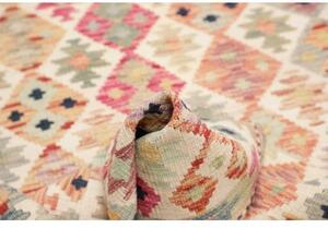 Tappeto Kilim Geometrico Avorio Multicolore 100x203 Cm