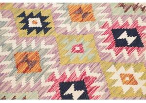 Tappeto Kilim Geometrico Multicolore 104x198 Cm