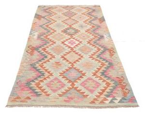 Tappeto Kilim Geometrico Terracotta Azzurro 97x207 Cm