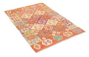 Tappeto Kilim Geometrico Arancione Beige 102x148 Cm