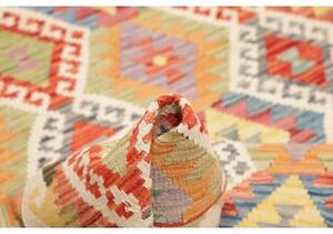 Tappeto Kilim Geometrico Avorio Multicolore 127x176 Cm
