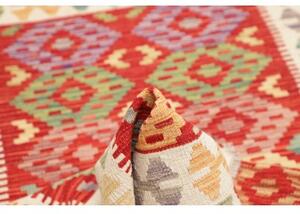 Tappeto Kilim Stilizzato Rosso Beige 120x174 Cm