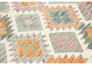 Tappeto Kilim Geometrico Rosso Beige 123x180 Cm