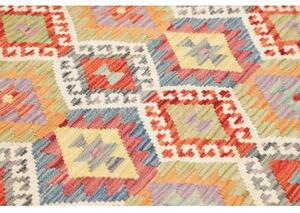 Tappeto Kilim Geometrico Avorio Multicolore 127x176 Cm