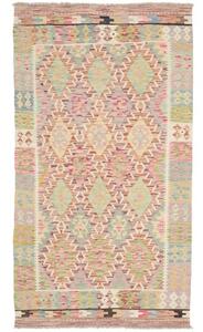 Tappeto Kilim Geometrico Beige Rosa 106x193 Cm