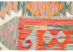 Tappeto Kilim Geometrico Rosso Beige 123x180 Cm