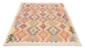 Tappeto Kilim Geometrico Avorio Multicolore 127x176 Cm