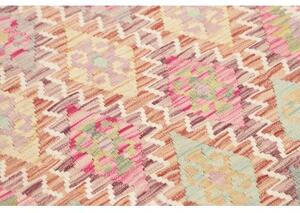 Tappeto Kilim Geometrico Beige Rosa 106x193 Cm