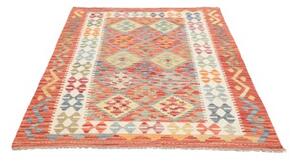 Tappeto Kilim Stilizzato Rosso Mattone Avorio 128x170 Cm