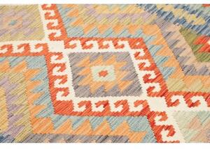Tappeto Kilim Stilizzato Rosso Azzurro 123x173 Cm