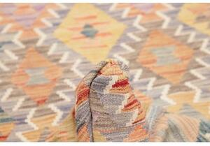 Tappeto Kilim Geometrico Becco D Oca Azzurro Polvere 104x195 Cm