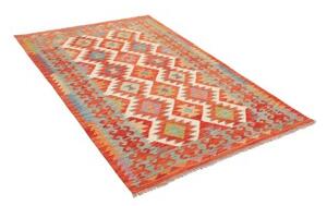 Tappeto Kilim Geometrico Arancione Beige 123x184 Cm