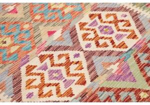 Tappeto Kilim Geometrico Beige Arancione 123x179 Cm