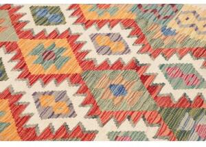 Tappeto Kilim Geometrico Rosso Mattone Multicolore 123x176 Cm