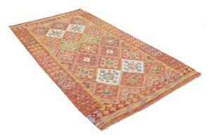 Tappeto Kilim Geometrico Arancione Multicolore 122x208 Cm
