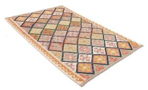 Tappeto Kilim Geometrico Multicolore Beige 127x185 Cm