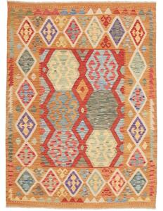Tappeto Kilim Geometrico Arancione Rosso 133x178 Cm