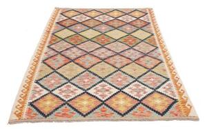 Tappeto Kilim Geometrico Multicolore Beige 127x185 Cm