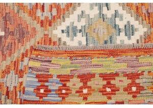Tappeto Kilim Geometrico Arancione Multicolore 122x208 Cm