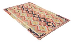 Tappeto Kilim Geometrico Rosso Blu 118x191 Cm