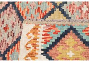 Tappeto Kilim Geometrico Multicolore Beige 127x185 Cm