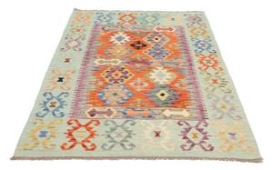 Tappeto Kilim Geometrico Azzurro Arancione 119x166 Cm