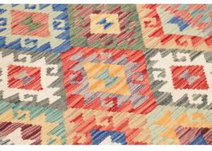 Tappeto Kilim Geometrico Rosso Blu 125x172 Cm