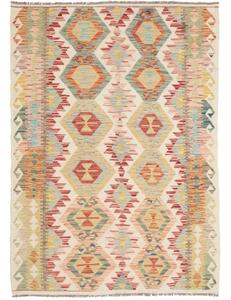 Tappeto Kilim Geometrico Avorio Multicolore 123x172 Cm