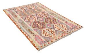 Tappeto Kilim Geometrico Beige Arancione 123x179 Cm