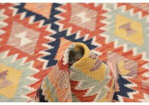 Tappeto Kilim Geometrico Rosso Blu 118x191 Cm