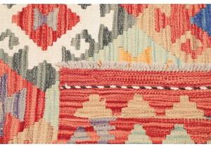 Tappeto Kilim Geometrico Rosso Blu 125x172 Cm