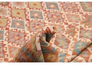Tappeto Kilim Geometrico Terracotta Beige 208x302 Cm