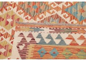 Tappeto Kilim Geometrico Terracotta Beige 208x302 Cm