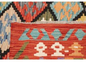 Tappeto Kilim Geometrico Rosso Multicolore 177x244 Cm