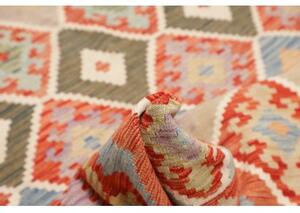 Tappeto Kilim Geometrico Rosso Mattone Multicolore 179x237 Cm